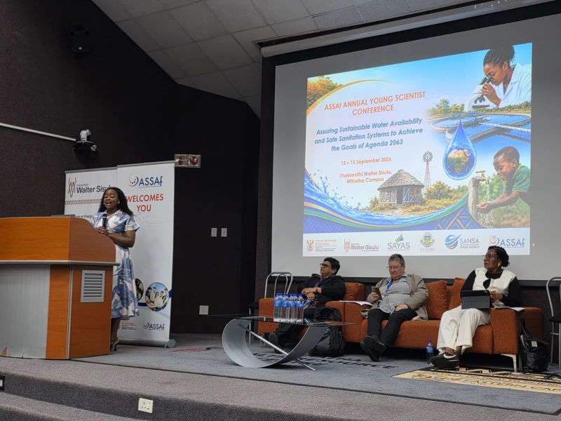 Prof Maurine Musie giving the opening remarks at the Annual Young Scientists Conference 2026